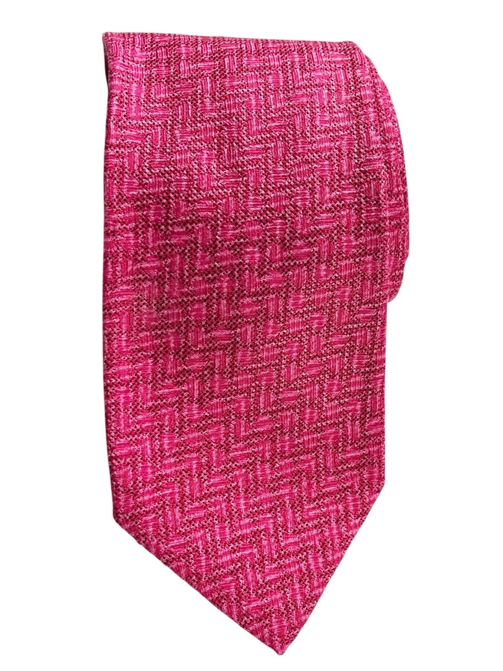 CHARVET Place Vendome silk jacquard textured geometric vibrant Burgundy red tie